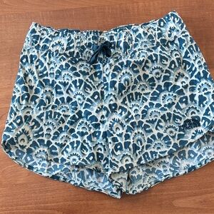 The North Face Blue and White Patterned Women Shorts